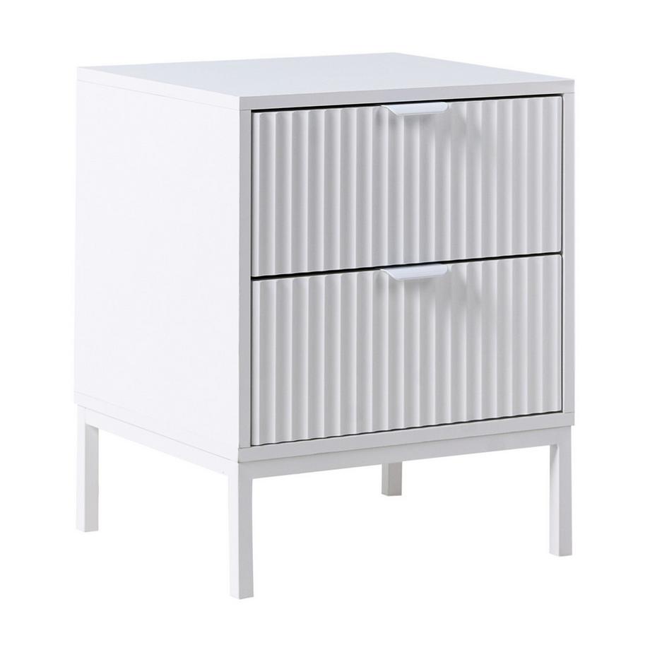 Nachttisch mit 2 Schubladen aus MDF-Platte Minimalistisch ADELAIDE