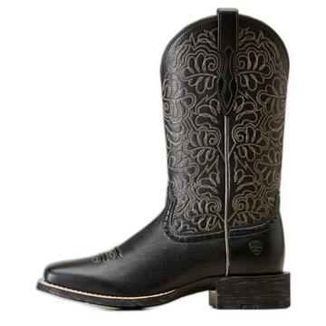 bottes western en cuir   round up remuda