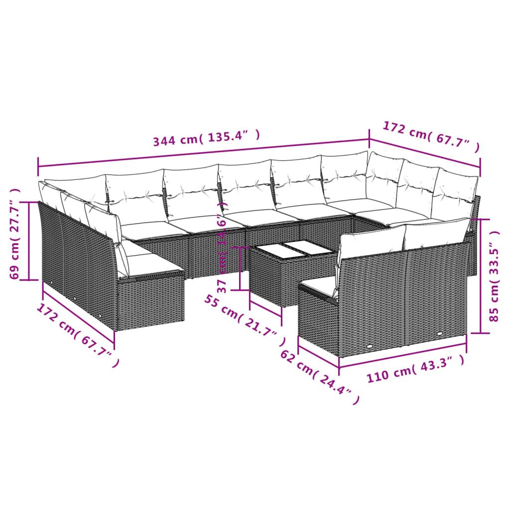 VidaXL Garten sofagarnitur poly-rattan  