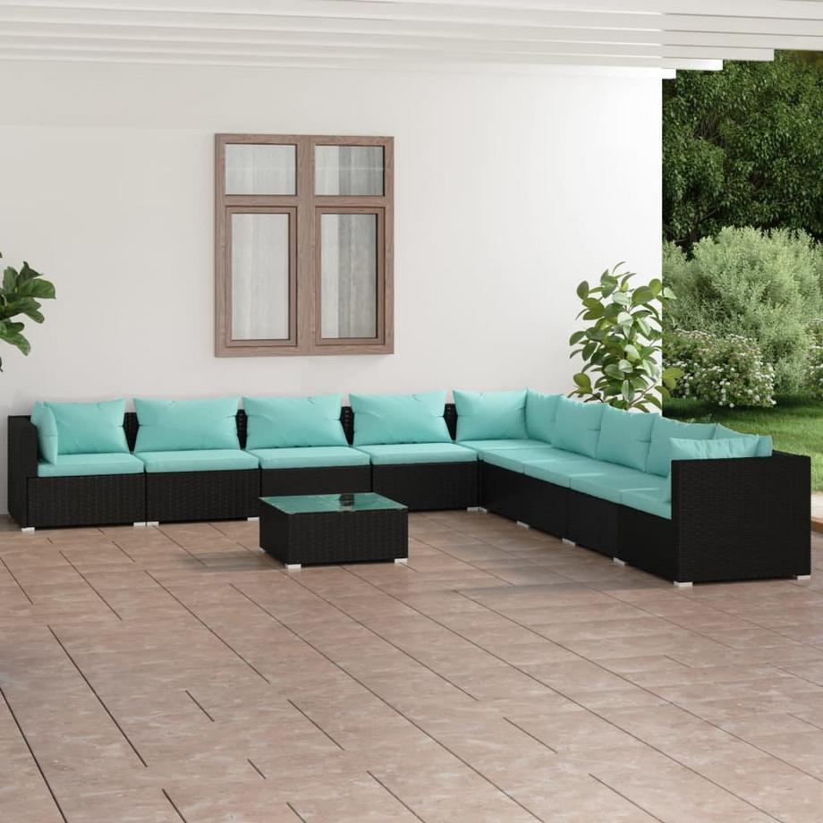 VidaXL Salon de jardin rotin synthétique  