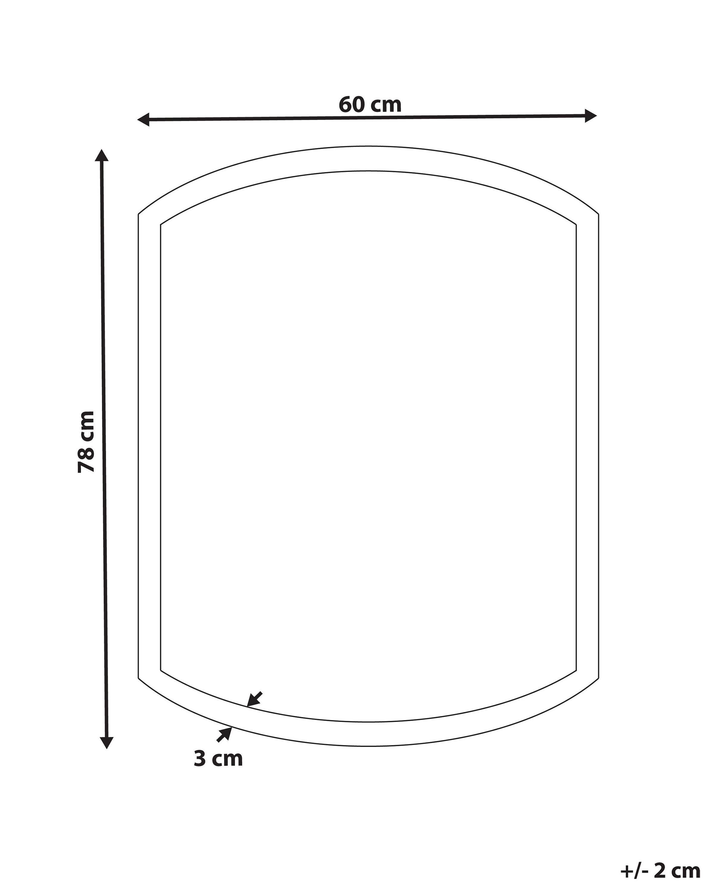Beliani LED-Badezimmer-Spiegel aus Aluminium Modern BEZIERS  