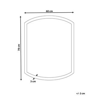 Beliani LED-Badezimmer-Spiegel aus Aluminium Modern BEZIERS  