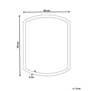 Beliani Specchio en Alluminio Moderno BEZIERS  