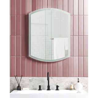 Beliani LED-Badezimmer-Spiegel aus Aluminium Modern BEZIERS  