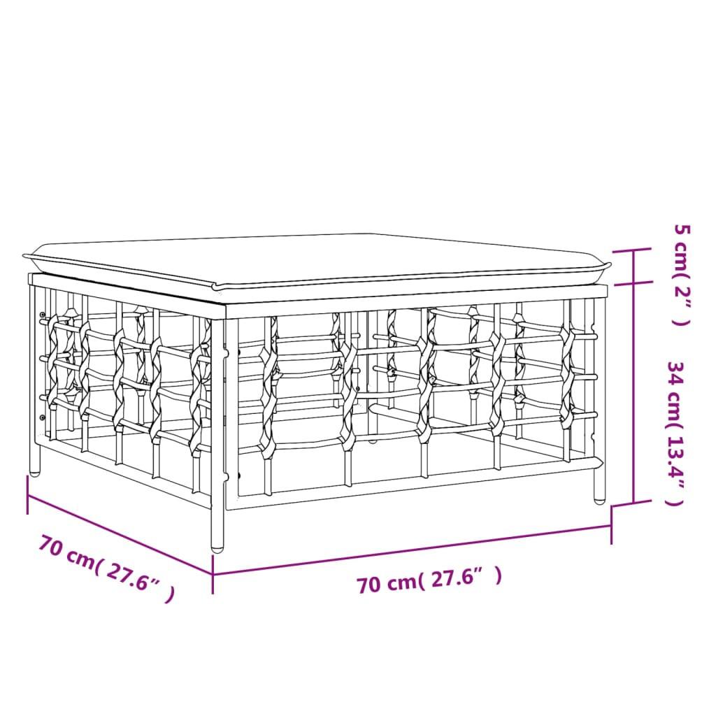 VidaXL Gartenhocker poly-rattan  