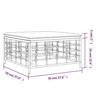 VidaXL Gartenhocker poly-rattan  