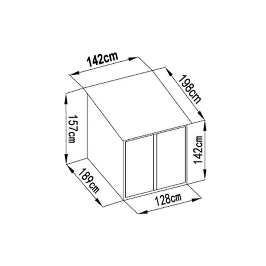 Vente-unique Abri à vélo métal en acier galvanisé gris anthracite 2,8 m² pour 2 vélos - NIKI  