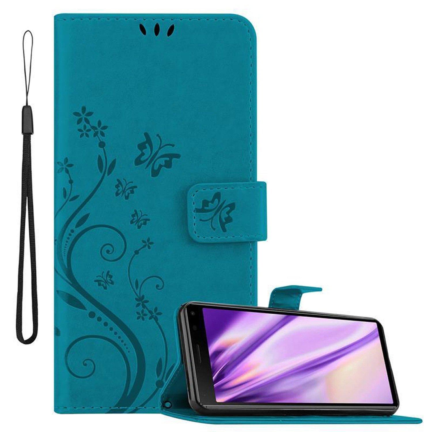 Cadorabo  Hülle für Sony Xperia 8 Blumen Design Magnetverschluss 