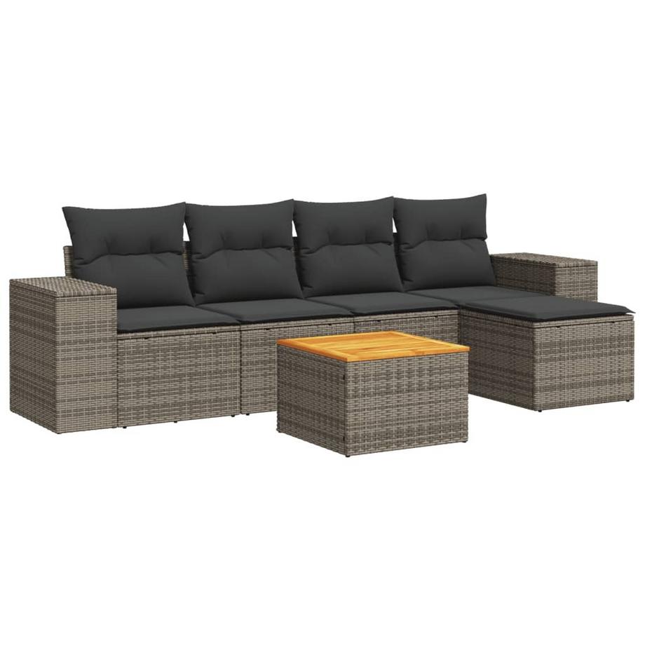 set divano da giardino Polirattan
