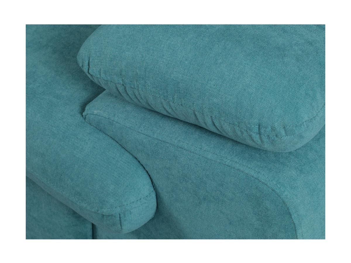 Vente-unique Ecksofa mit Schlaffunktion Bettkasten FABIEN Türkis Ecke Links  