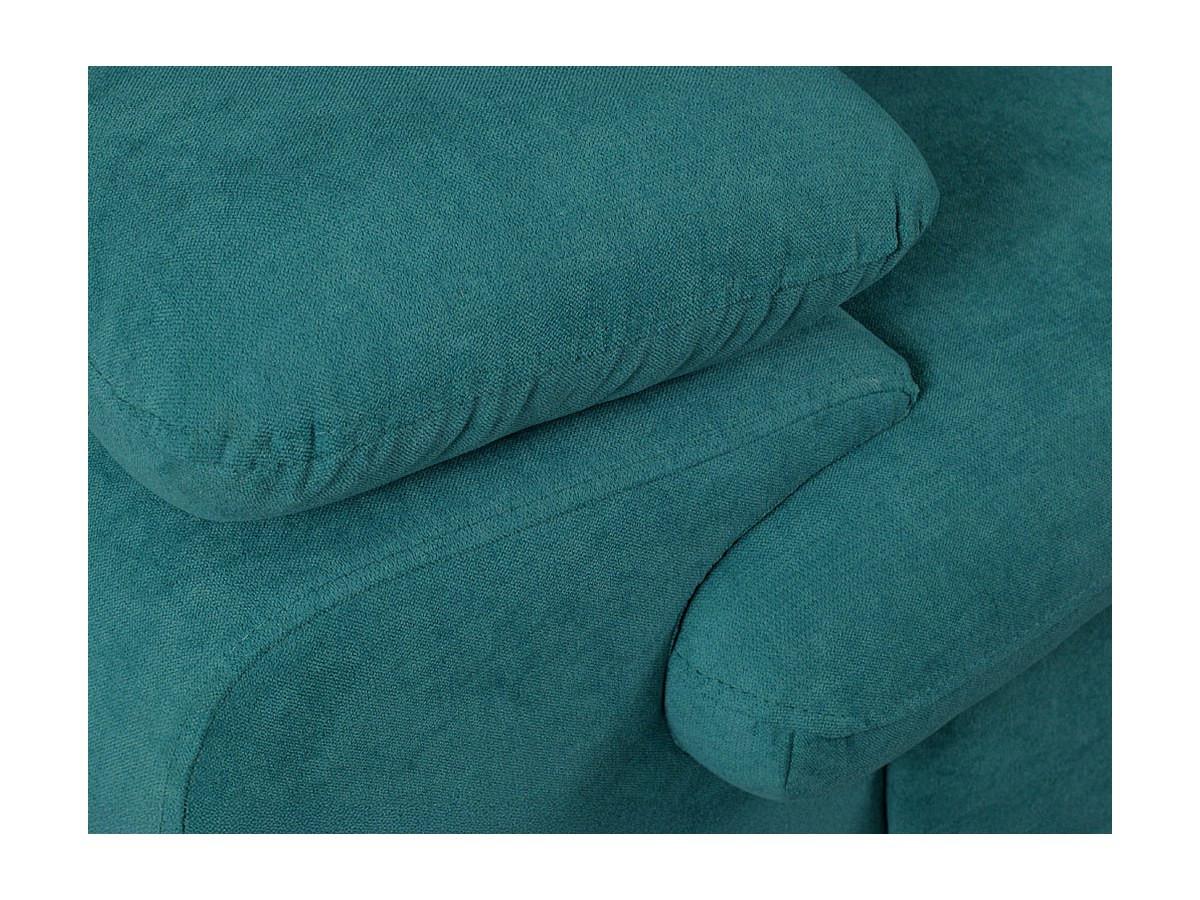 Vente-unique Ecksofa mit Schlaffunktion Bettkasten FABIEN Türkis Ecke Links  