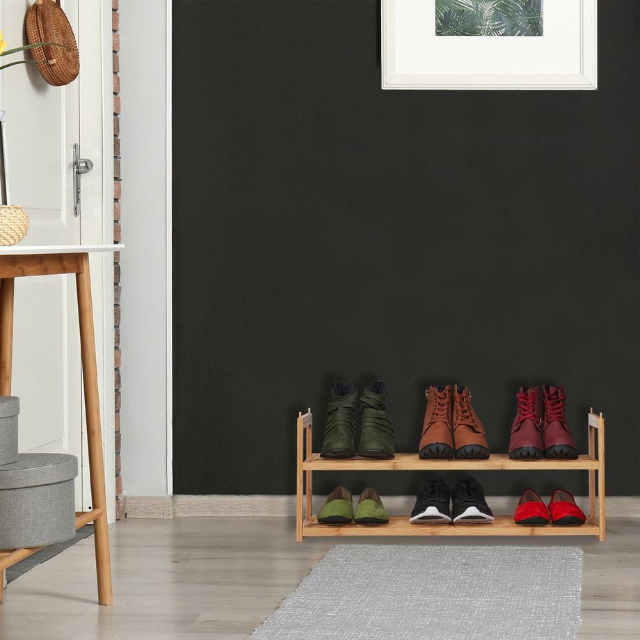 B2X Scarpiera impilabile in bambù  