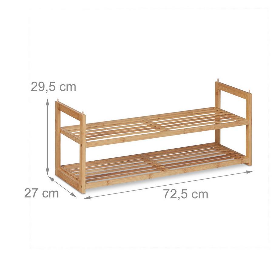 B2X Scarpiera impilabile in bambù  