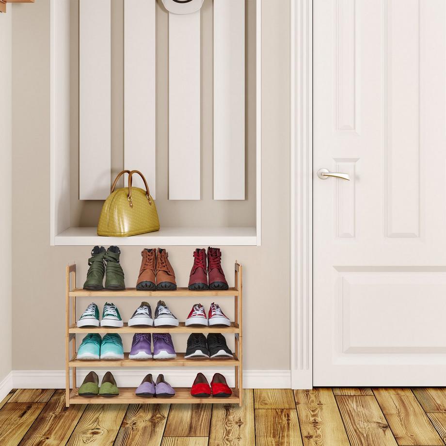 B2X Scarpiera impilabile in bambù  