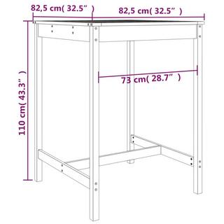 VidaXL Ensemble de bar de jardin bois  