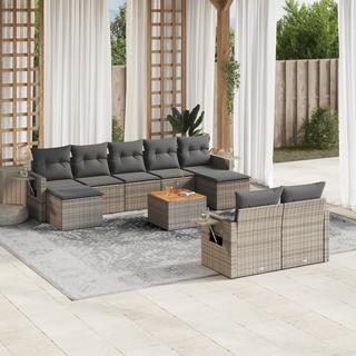 VidaXL set divano da giardino Polirattan  