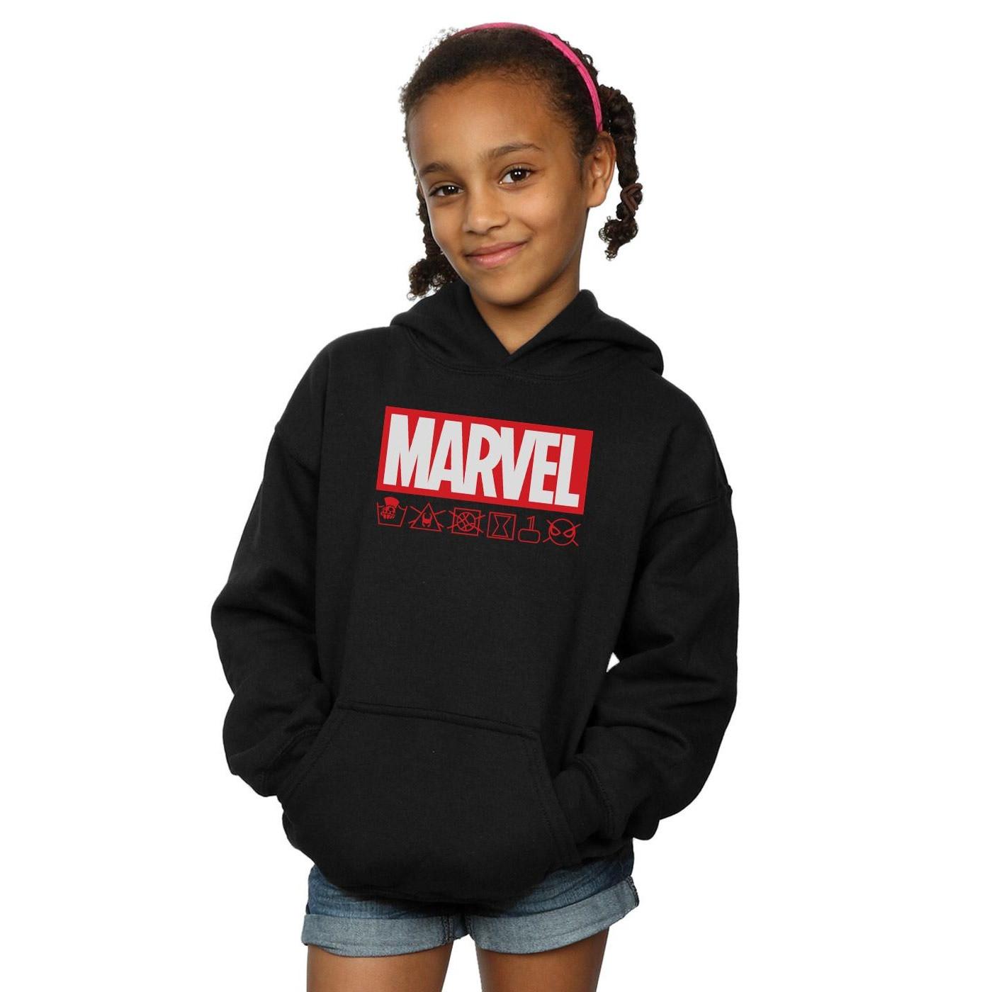 MARVEL  Logo Wash Care Kapuzenpullover 