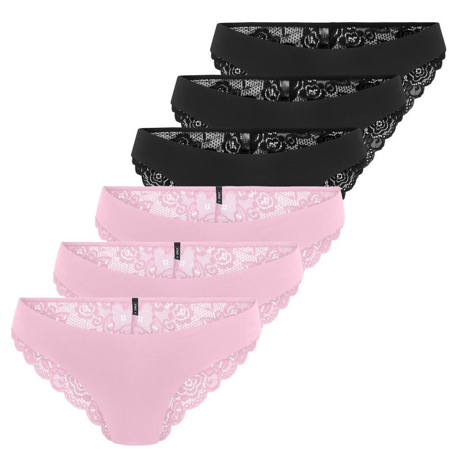 Slip  6er Pack Bequem sitzend-ONLCHLOE LACE BRAZIL 6P