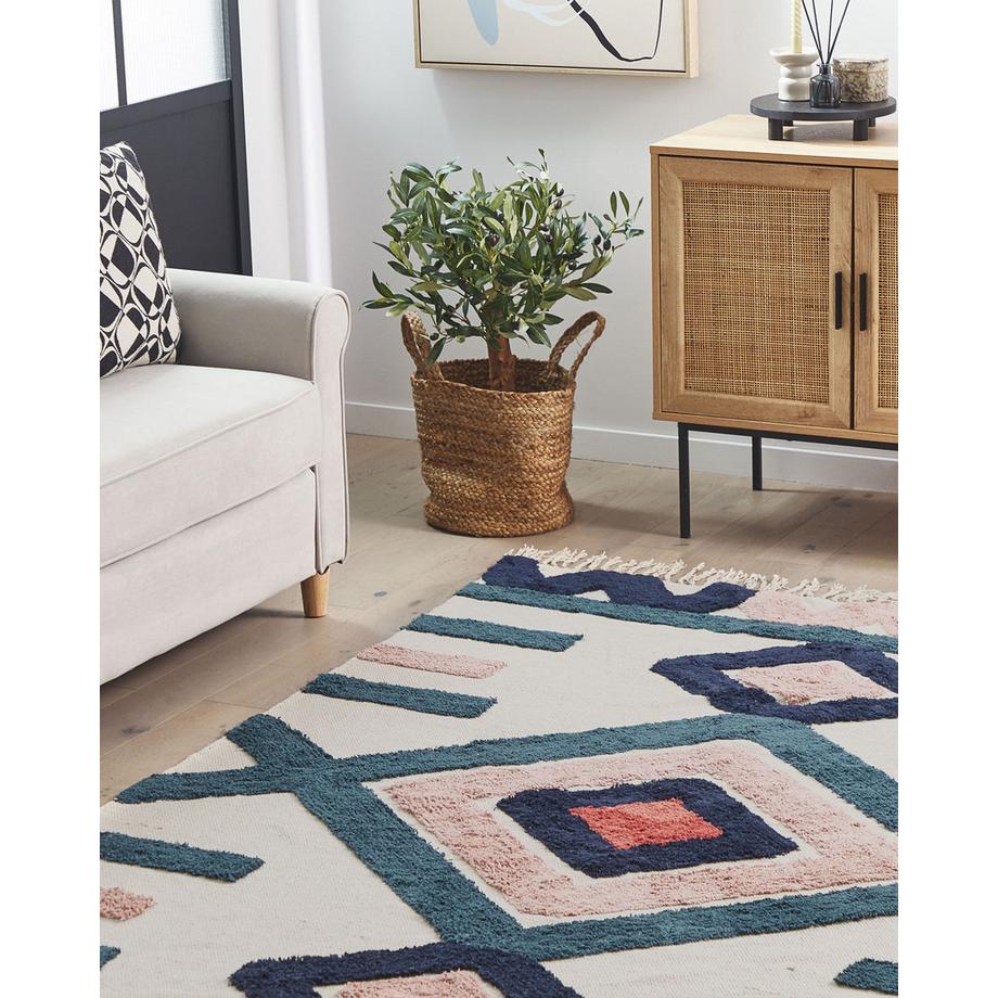 Beliani Teppich aus Baumwolle Boho KOZLU  