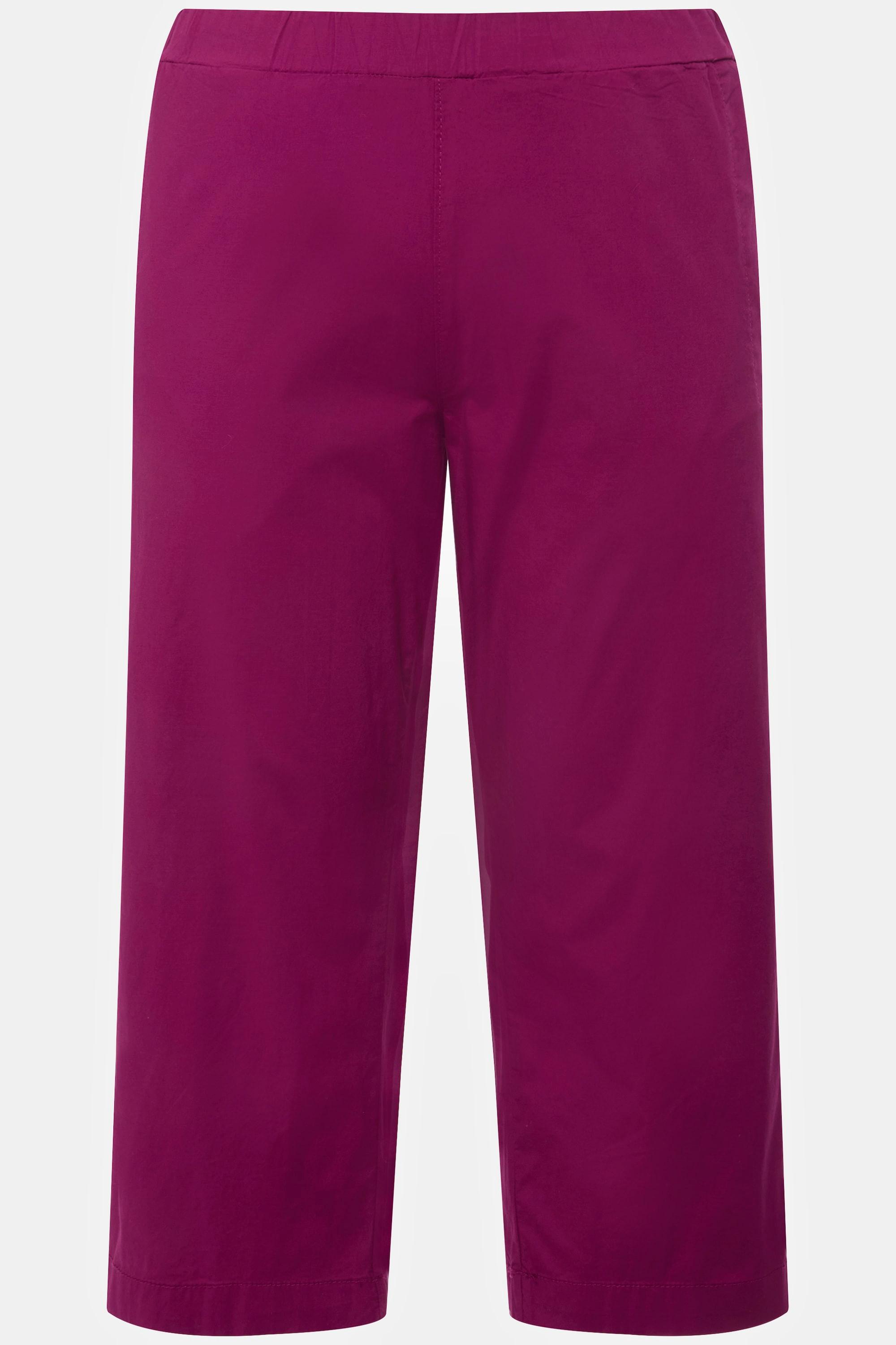 Ulla Popken  Pantalon 7/8 Ruby avec genoux préformés, jambes droites et taille élastique 