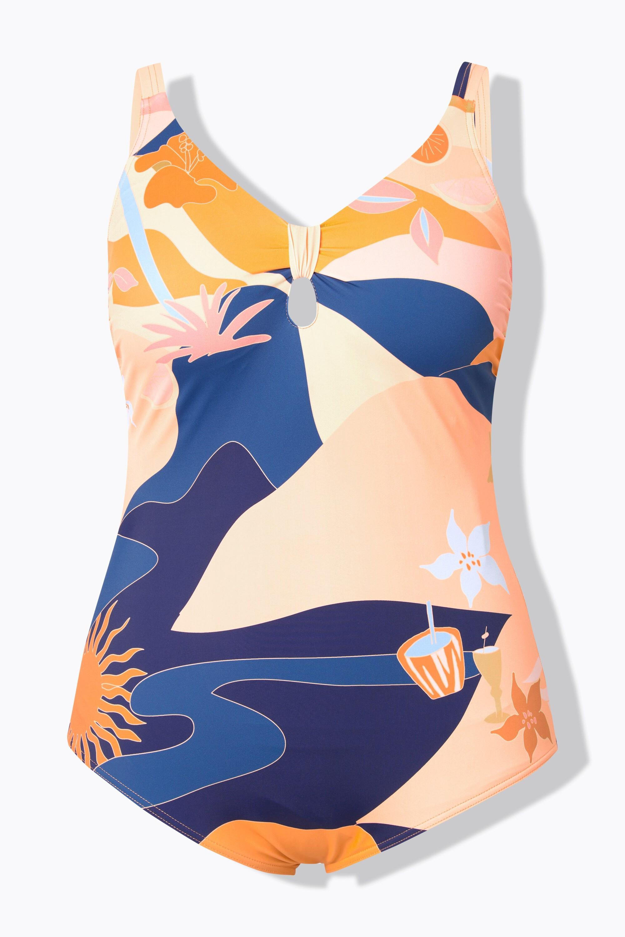 Ulla Popken Maillot de bain Nœud Bonnets Souples Bretelles Réglables  