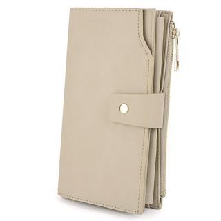 Only-bags.store  Brieftasche RFID-Blockierung Große Kapazität Vegan Leder Clutch Wallet 21 Card Slots Holder Organizer 