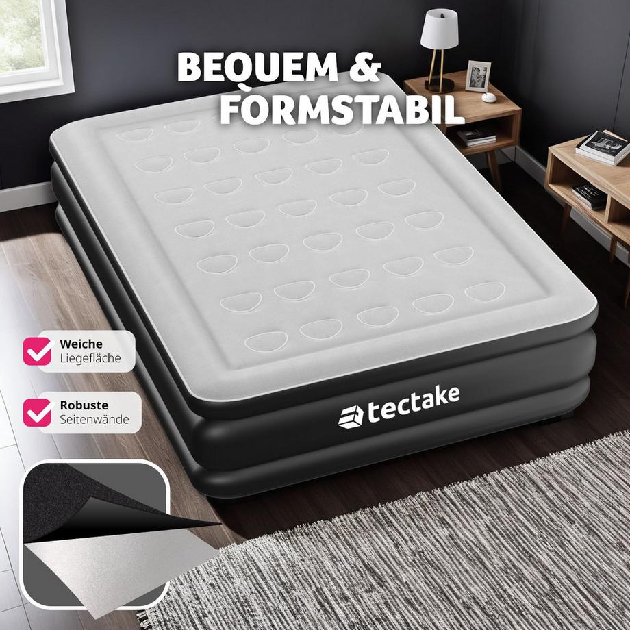 Tectake AirDreams Aufblasbare Matratze mit Elektropumpe  