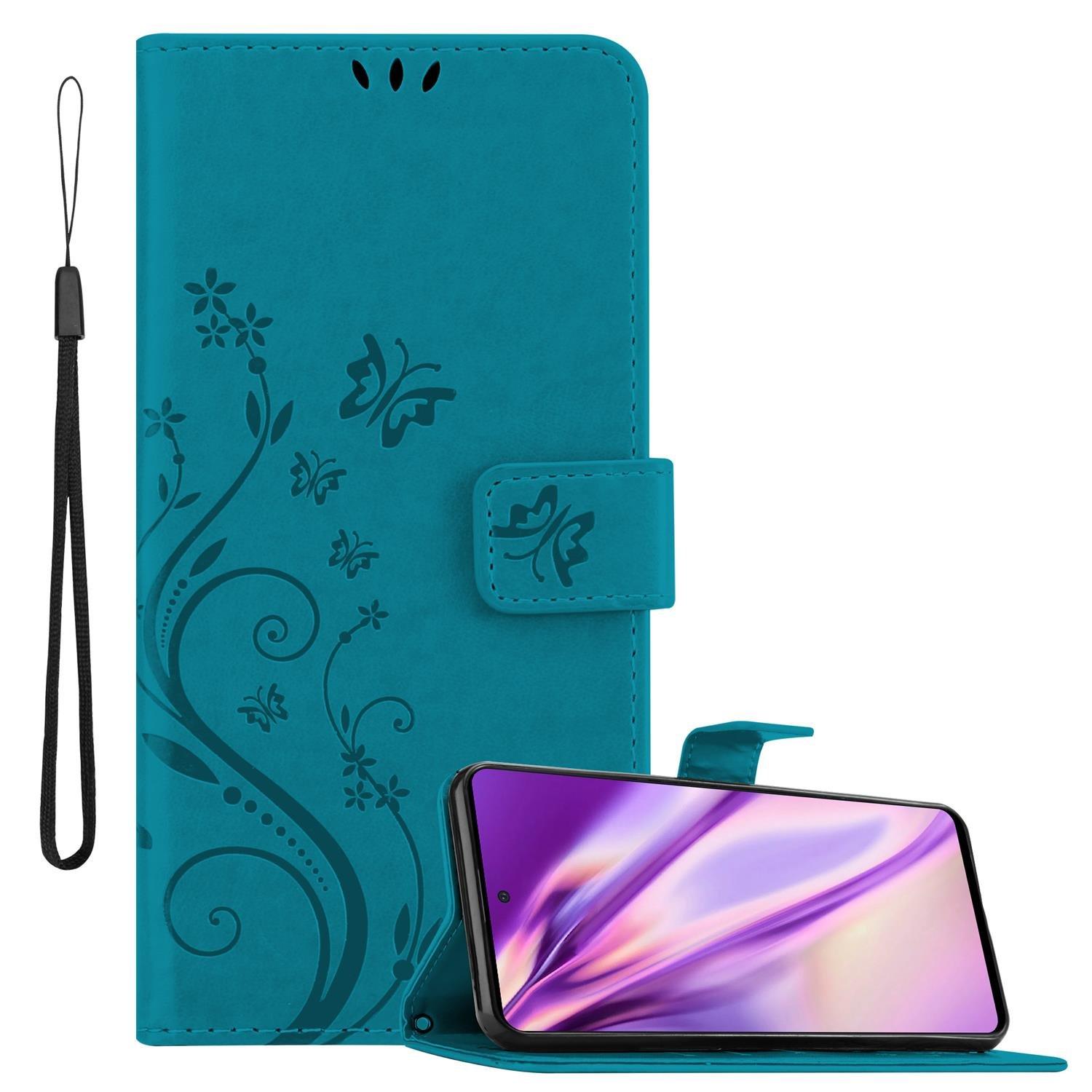 Cadorabo  Hülle für Samsung Galaxy A51 5G Blumen Design Magnetverschluss 