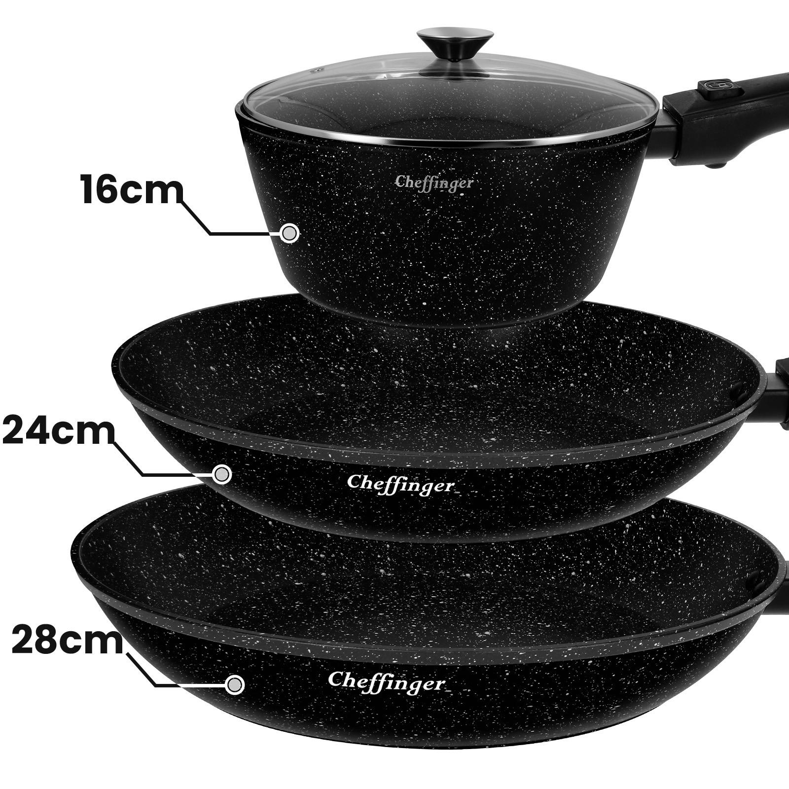 Cheffinger Ensemble de Cuisine 10pcs Poignées Amovibles  