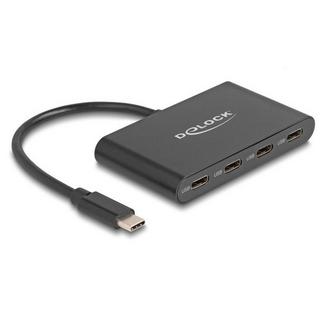 DeLock  USB 3.2 Gen 2 USB Type  Câ„¢ Hub mit 4 x USB Type  Câ„¢ Buchse 