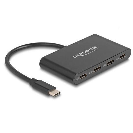 DeLock  USB 3.2 Gen 2 USB Type  Câ„¢ Hub mit 4 x USB Type  Câ„¢ Buchse 