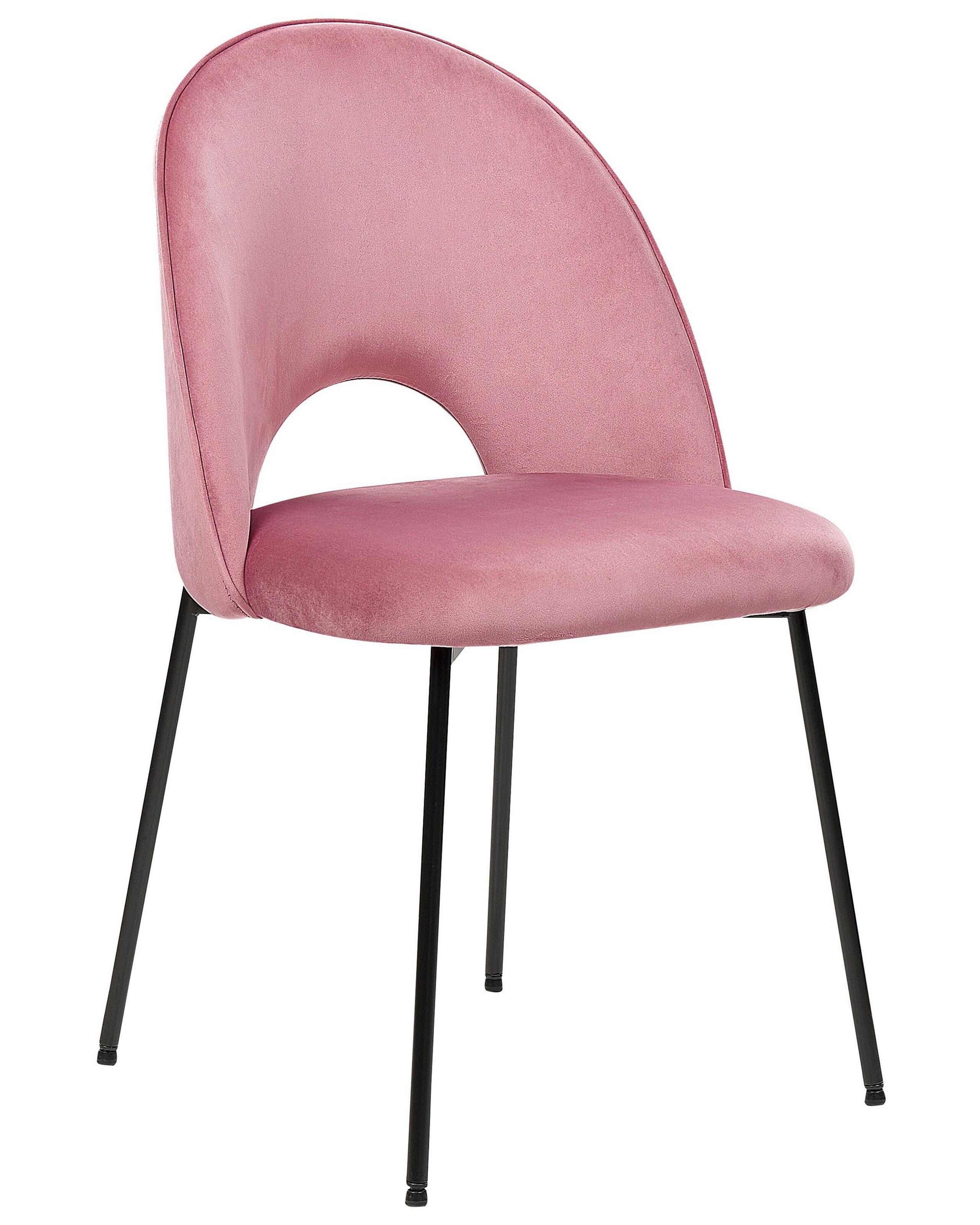 Beliani Chaise de salle à manger en Velours Glamour COVELO  