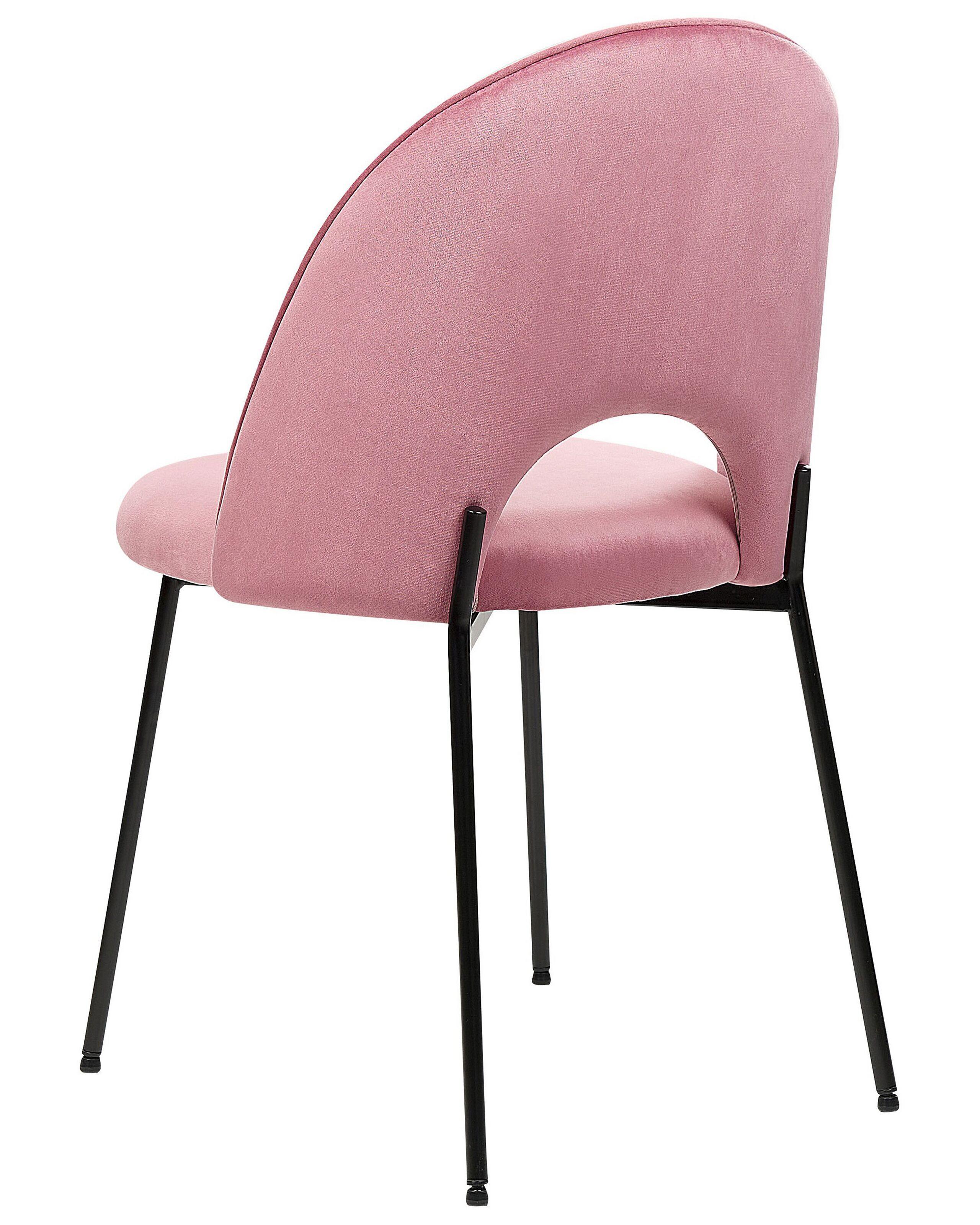 Beliani Chaise de salle à manger en Velours Glamour COVELO  