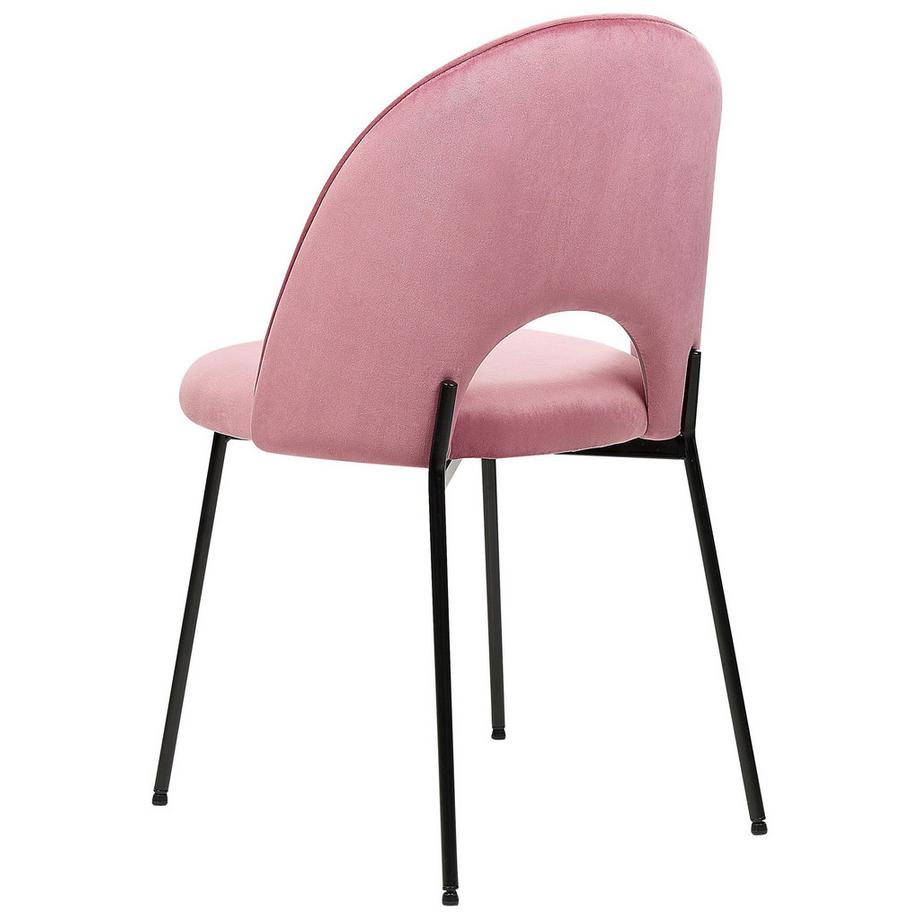 Beliani Lot de 2 chaises de salle à manger en Velours  COVELO  