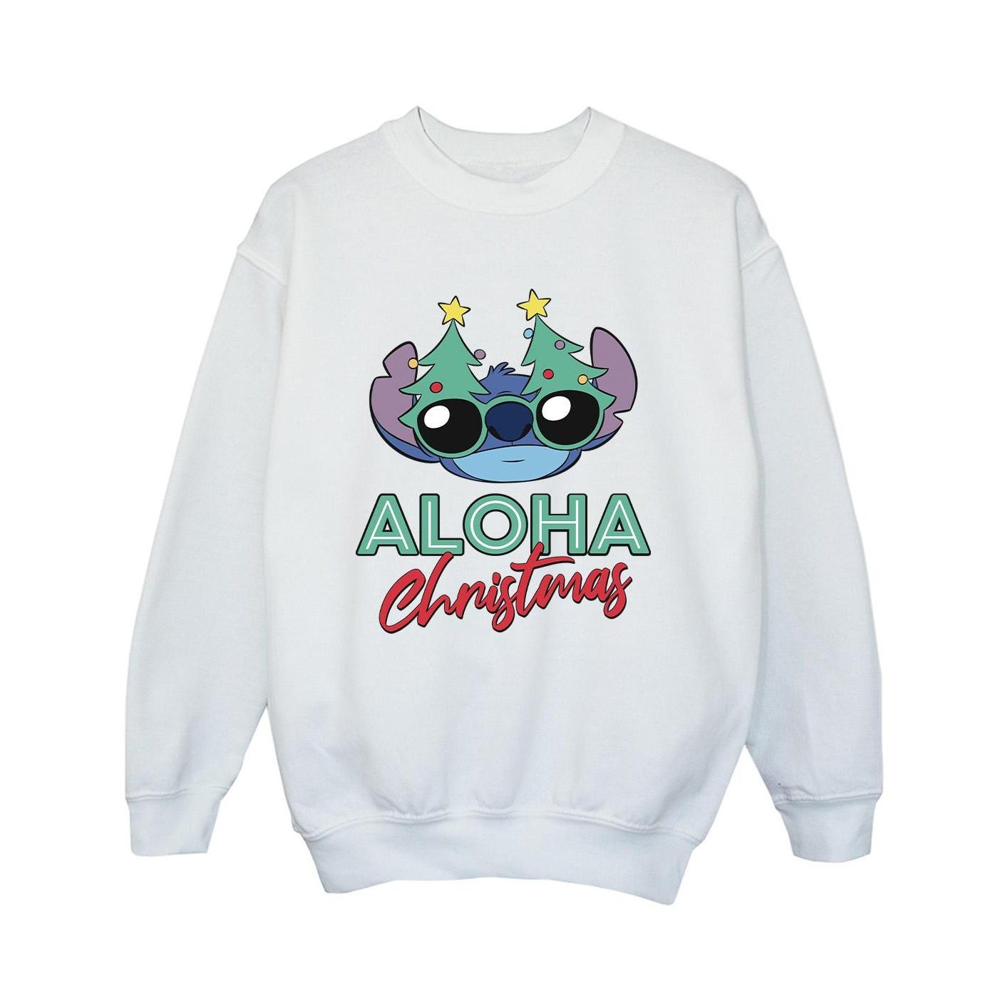 Disney  Lilo And Stitch Christmas Tree Shades Sweatshirt 