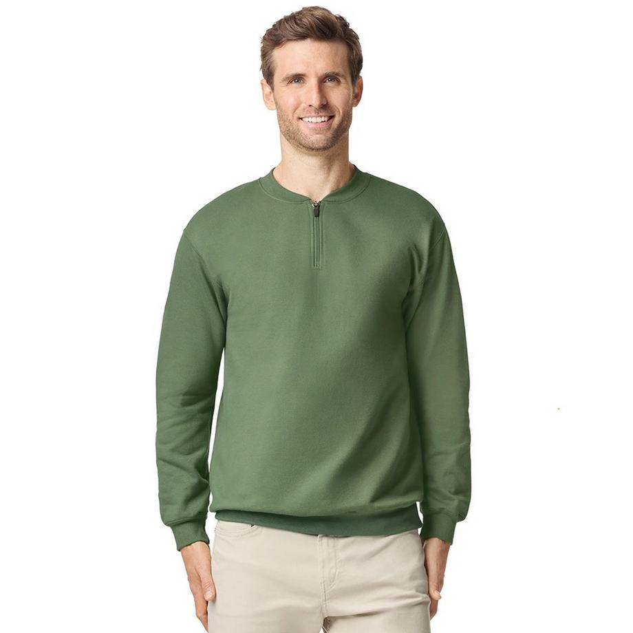 Gildan Softstyle Mittelschweres Sweatshirt mit kurzem Reissverschluss  