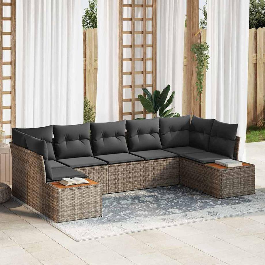 VidaXL Ensemble de canapé de jardin poly rattan  