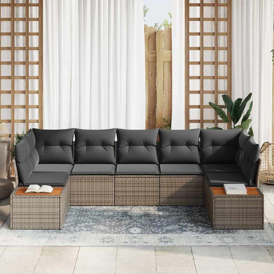 VidaXL Ensemble de canapé de jardin poly rattan  