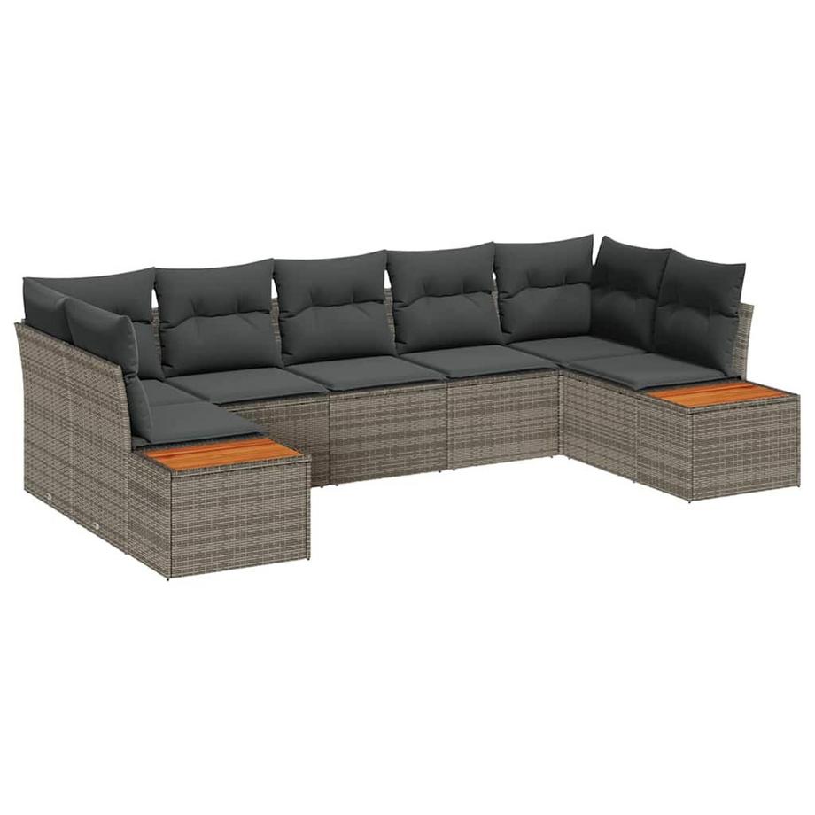 Ensemble de canapé de jardin poly rattan