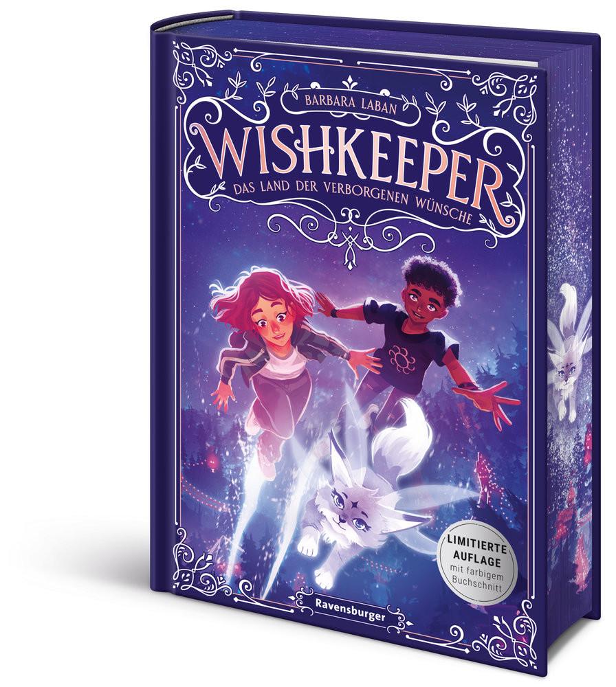 Wishkeeper, Band 1: Das Land der verborgenen Wünsche (Wunschwesen-Fantasy von der Mitternachtskatzen-Autorin für Kinder ab 9 Jahren) Laban, Barbara; Trunfio, Alessia (Illustrationen); Trunfio, Alessia (Umschlaggestaltung) Gebundene Ausgabe 