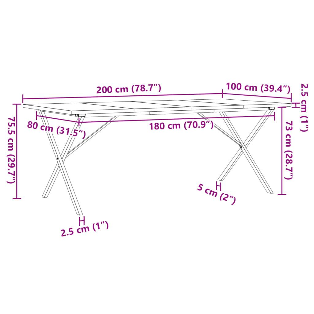 VidaXL tavolo da pranzo Legno di pino  