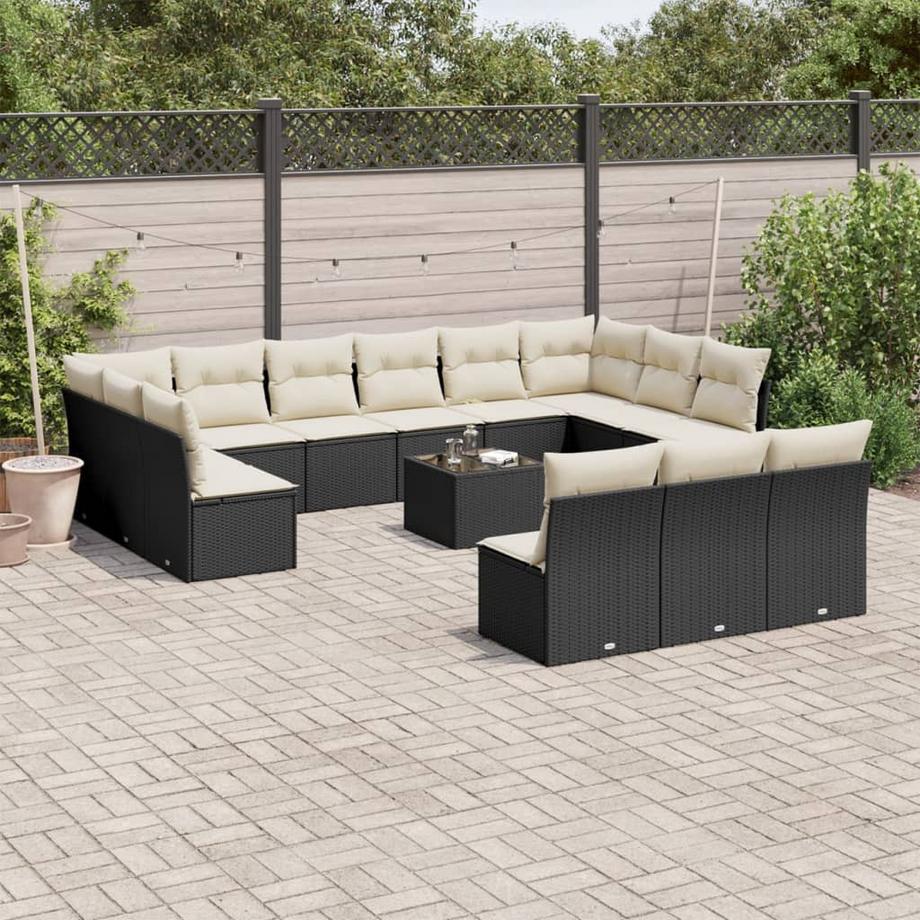 VidaXL set divano da giardino Polirattan  