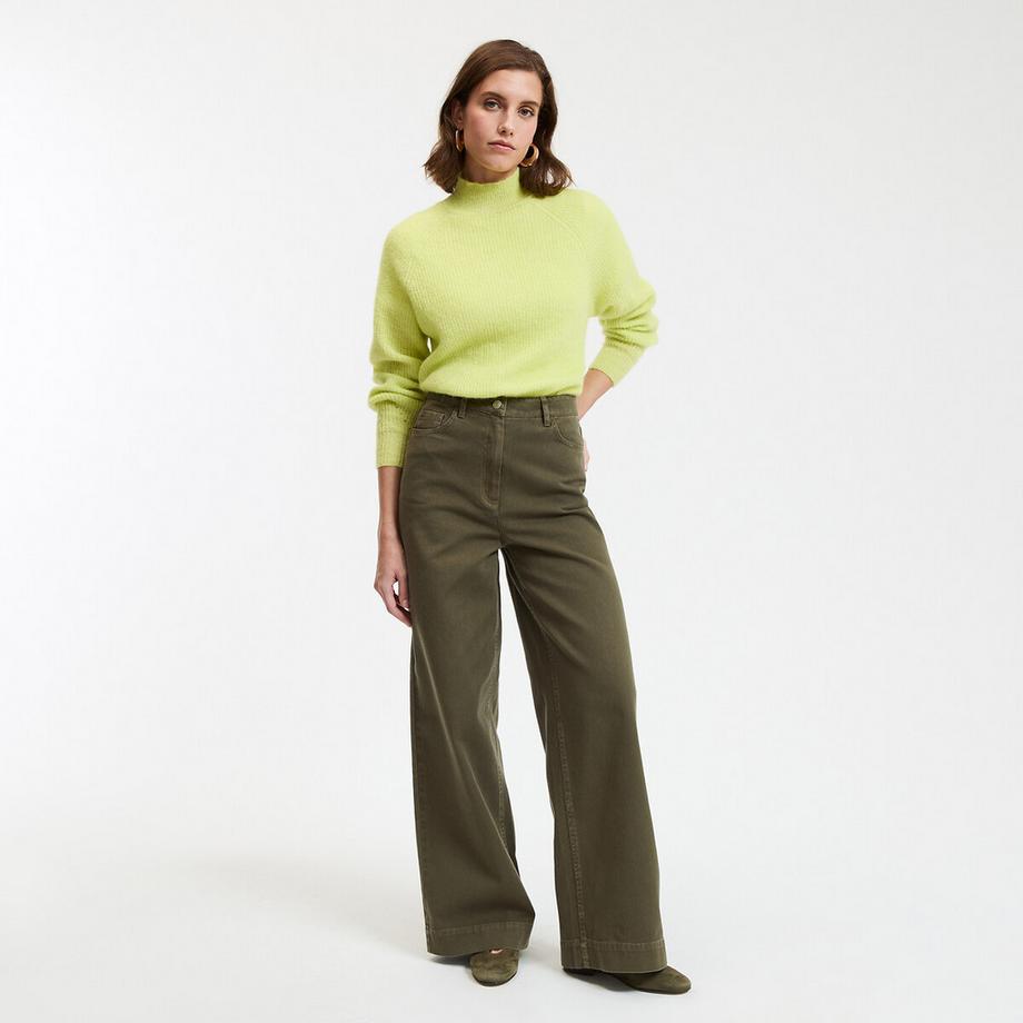 La Redoute Collections Weite High Waist Baumwoll Twill Hose  