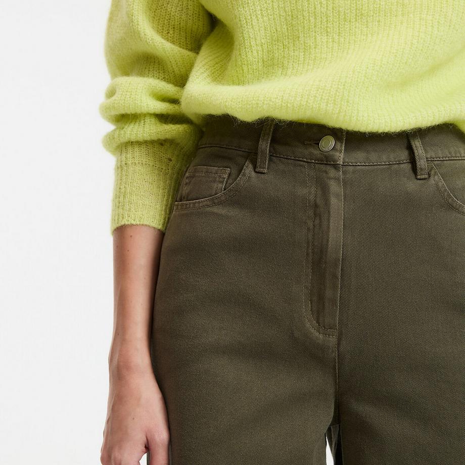 La Redoute Collections Weite High Waist Baumwoll Twill Hose  