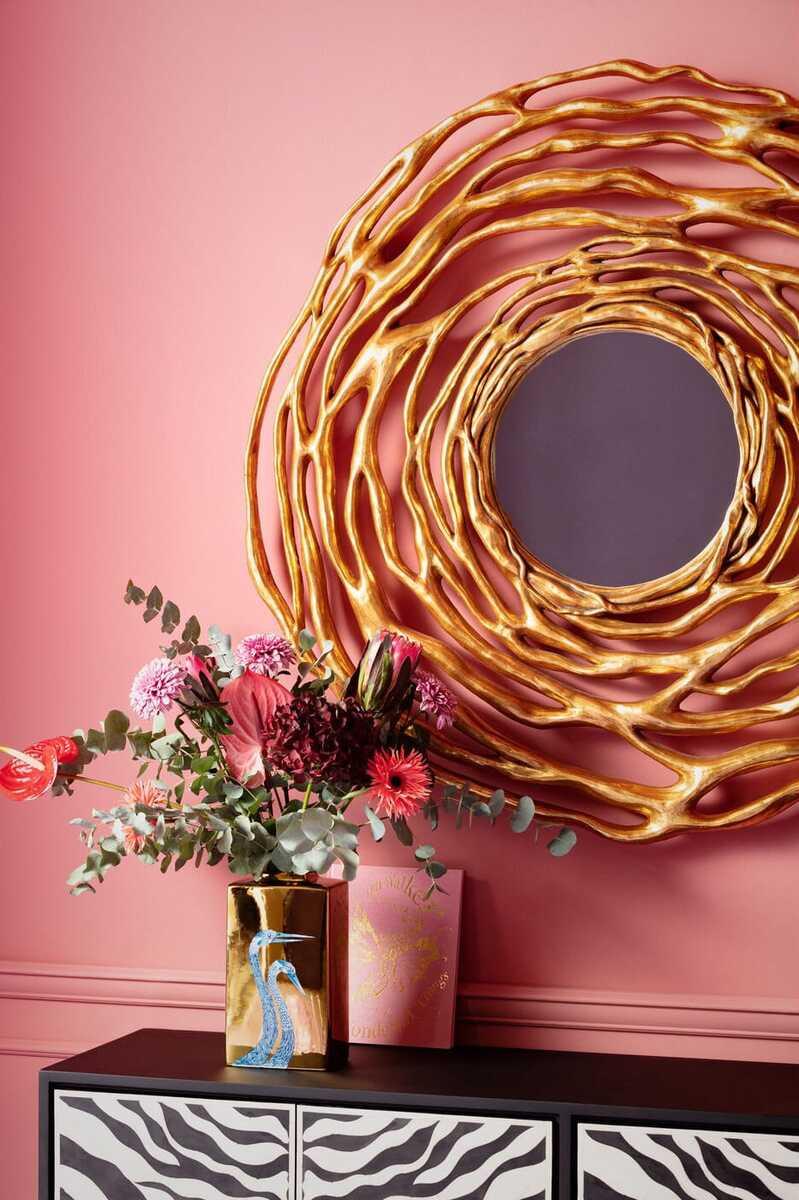 KARE Design miroir mural Twiggy doré rond 121  