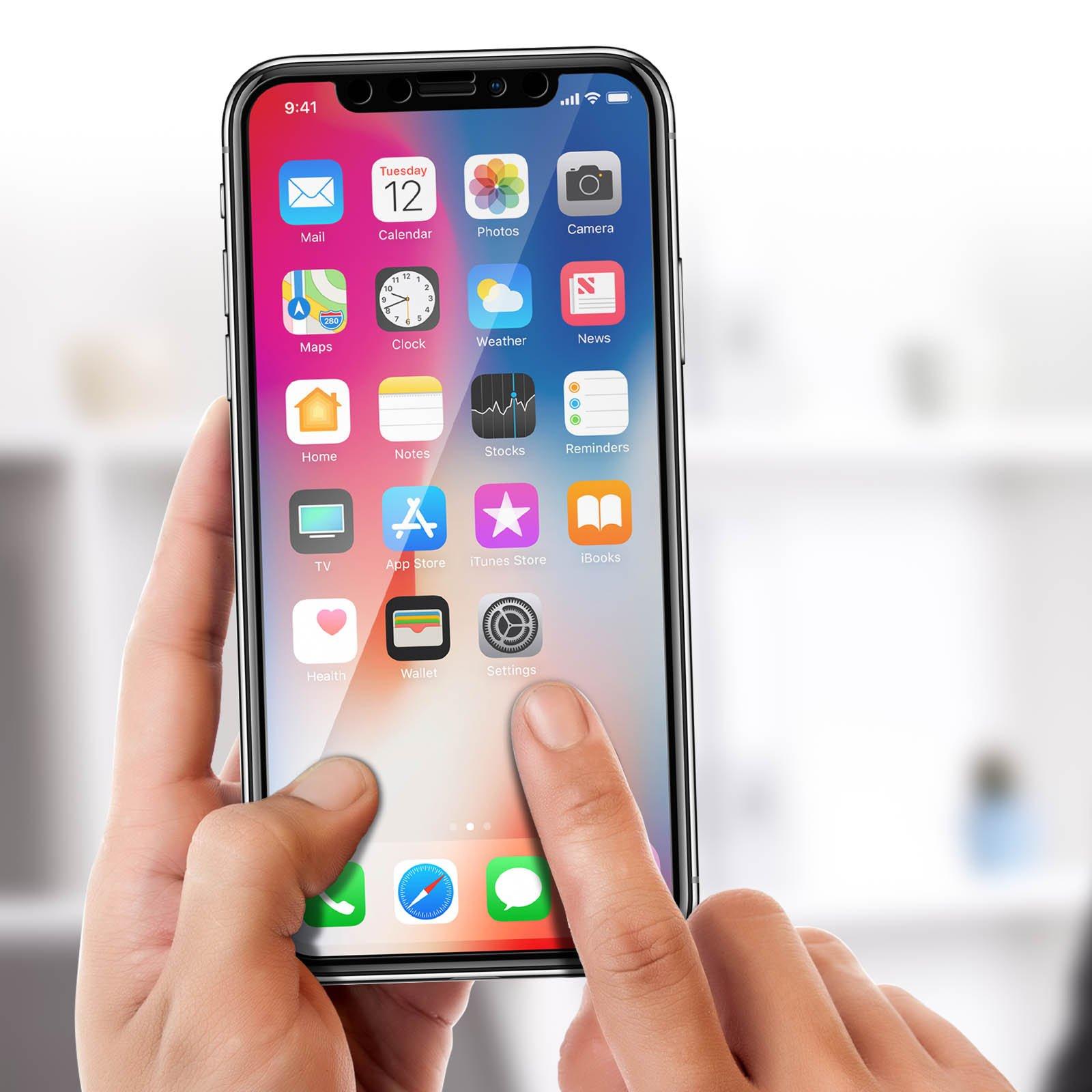 Akashi  Displayschutz Apple iPhone X/XS Schwarz 