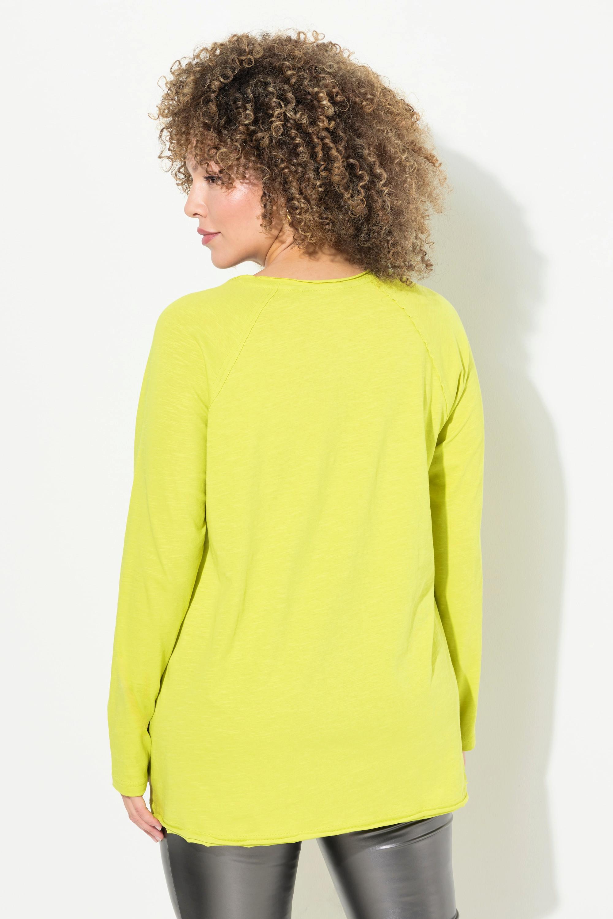 Ulla Popken Imprimé Floqué A-Ligne Manches Longues Col Rond T-shirt  