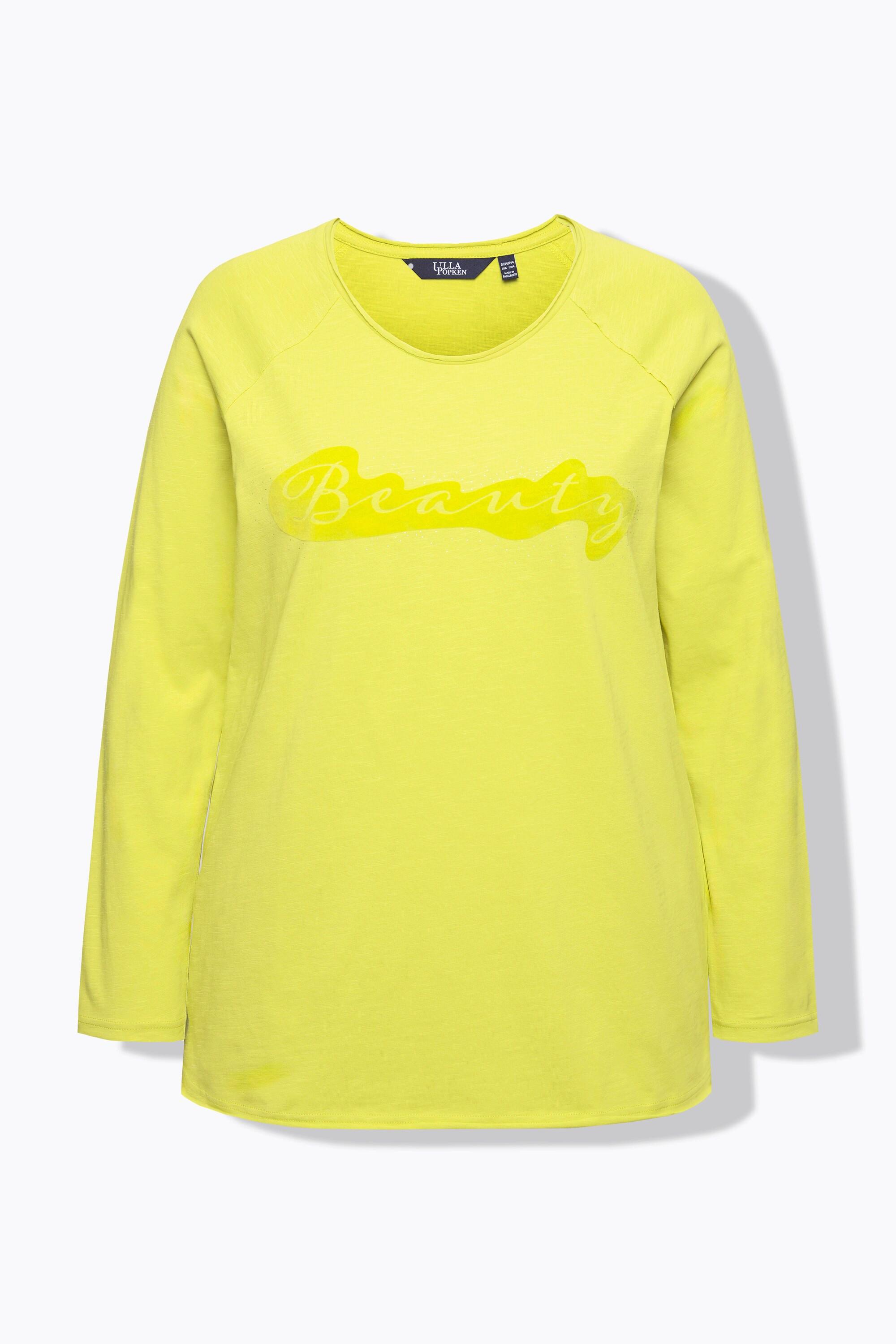 Ulla Popken Imprimé Floqué A-Ligne Manches Longues Col Rond T-shirt  