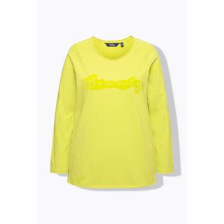 Ulla Popken Imprimé Floqué A-Ligne Manches Longues Col Rond T-shirt  