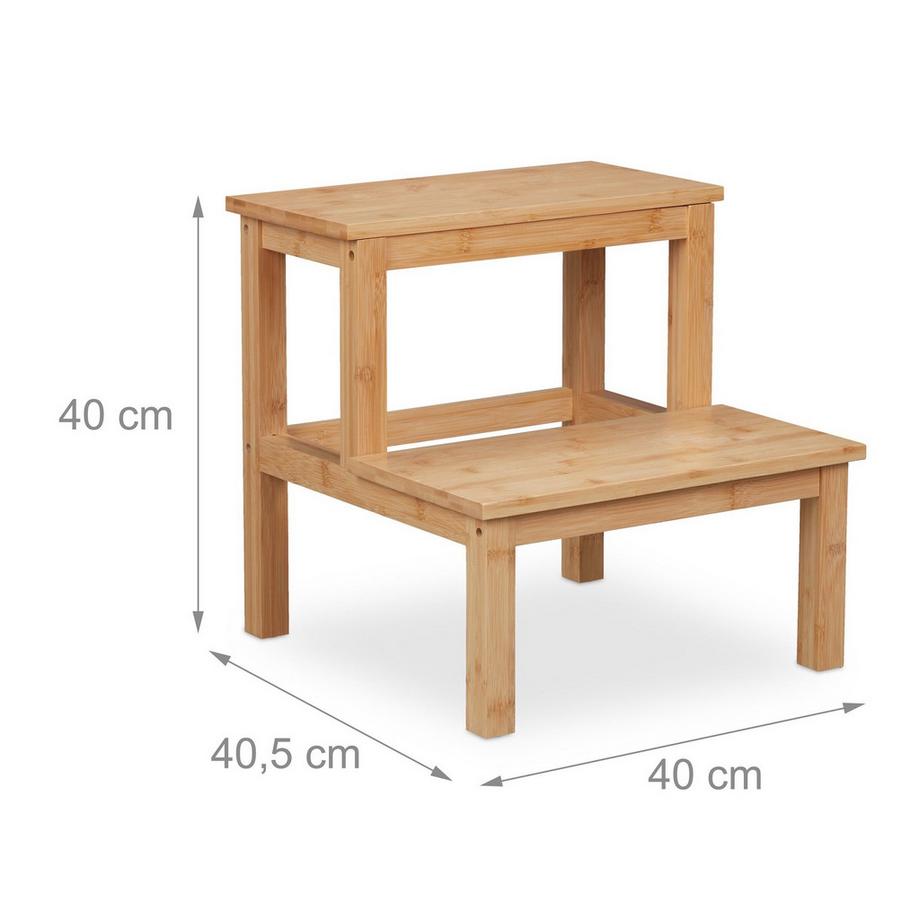 B2X  Zweiteiliger Tritthocker aus Bambus 